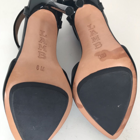 L.A.M.B. Serena Point Toe T-Strap Pumps - Picture 8 of 8